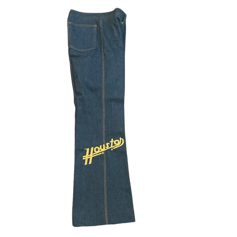 Vintage 1970'S Houston Texas Embroidered Denim by Vik Vizette